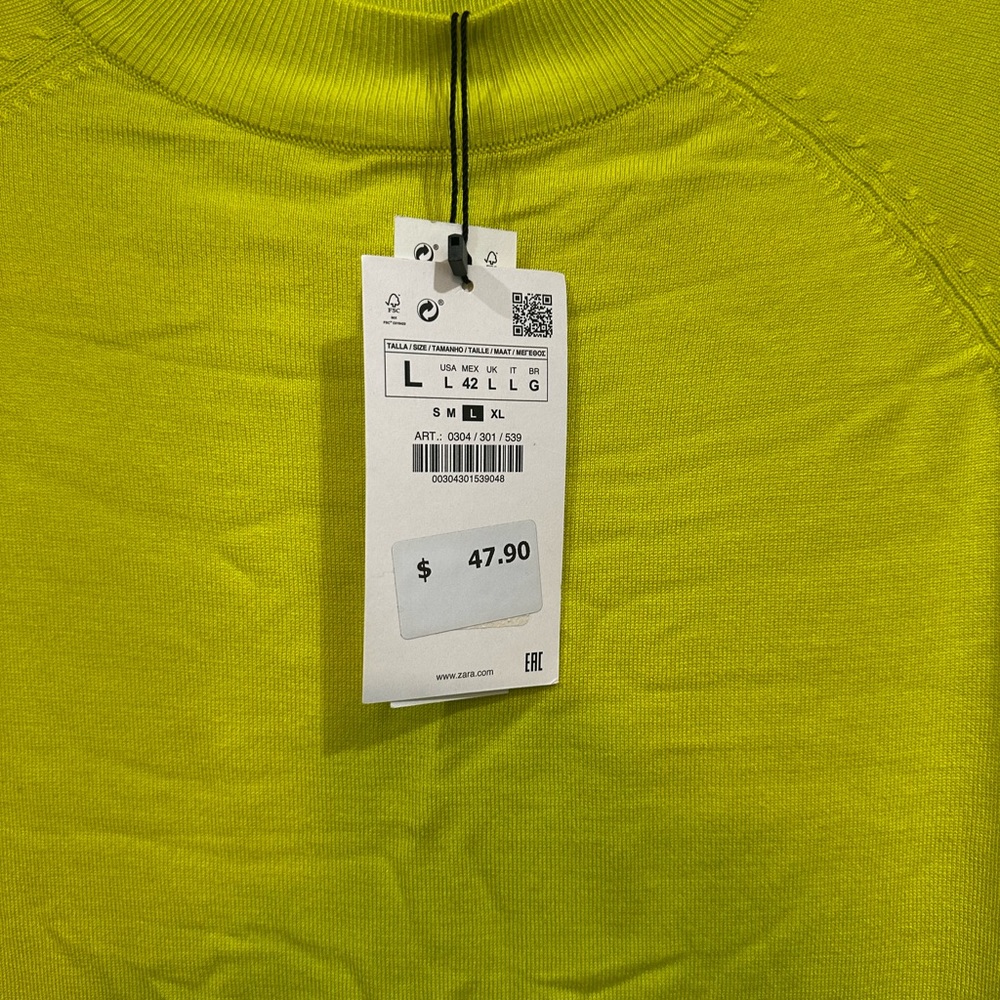 Bright Lime Green Crewneck Sweater